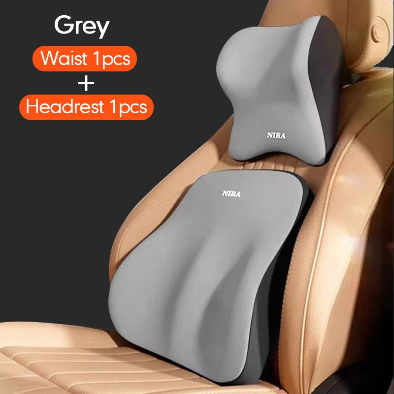 π₯33% OFF Memory Foam Car Neck & Lumbar Support Pillow β Comfortable Driving Cushion