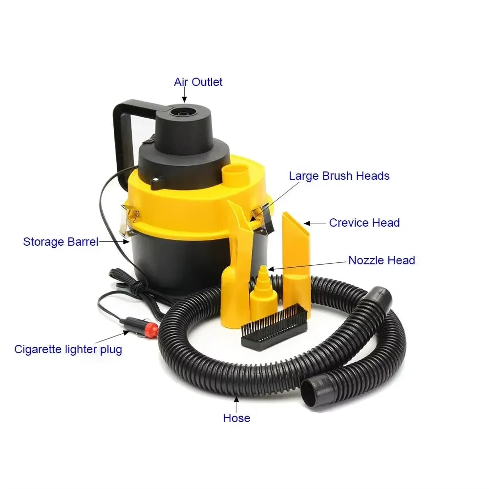 🔥38% OFF🚗 Multifunctional Portable Car Vacuum Cleaner – High Power Wet & Dry Cleaner for Home & Car
