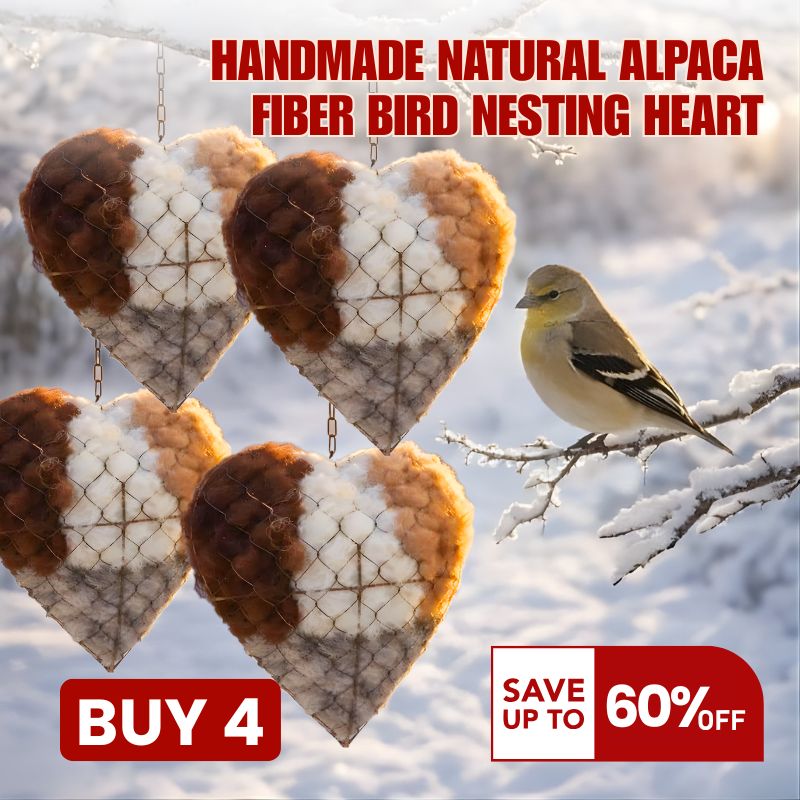 š„LAST DAY 50% OFF - šHandmade Natural Alpaca Fiber Bird Nesting Heartā¤ļøA Cozy Gift for Birds