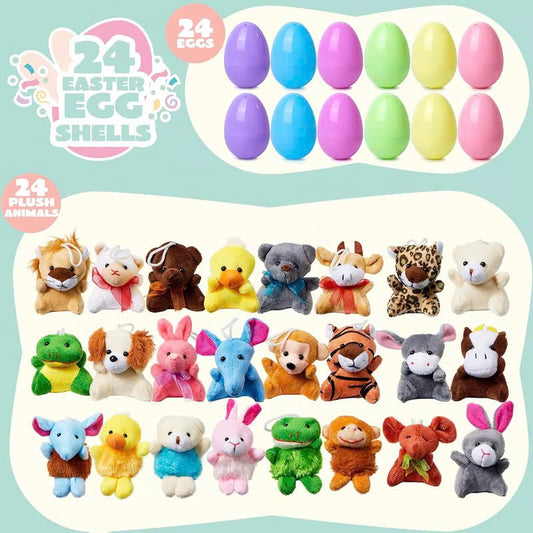 12/24/36 Pre-Loaded Easter Eggs – Inside Are Cute Stuffed Animals