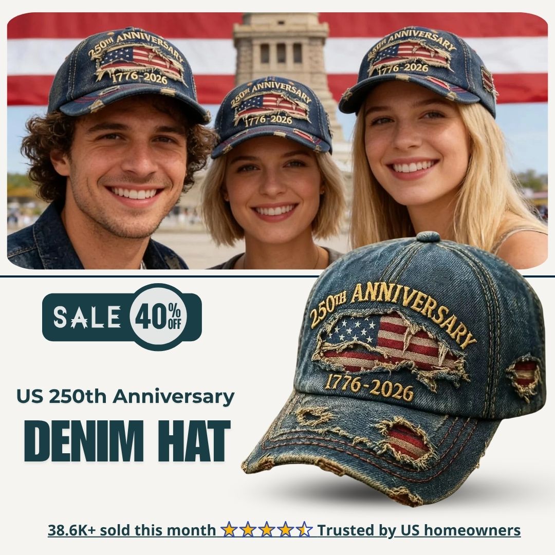 🔥 40% Off Today 🔥 US 250th Anniversary Denim Hat — Celebrate 1776–2026