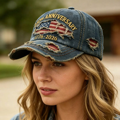 🔥 40% Off Today 🔥 US 250th Anniversary Denim Hat — Celebrate 1776–2026