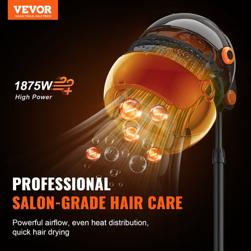 🔥30% OFF Ionic Hooded Dryer – 1875W Professional Bonnet Hair Dryer for Salon & Home Spa