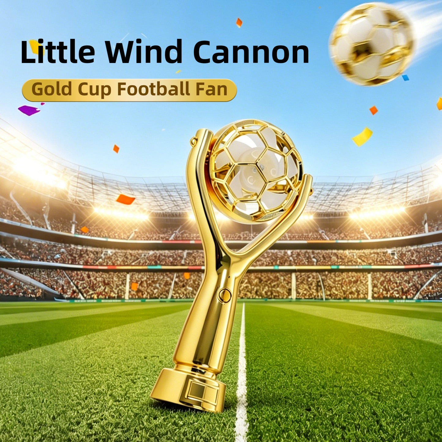 Battery 💨✨ Golden Cup Portable Cooling Fan – Compact Design & Strong Wind | SAVE 30%