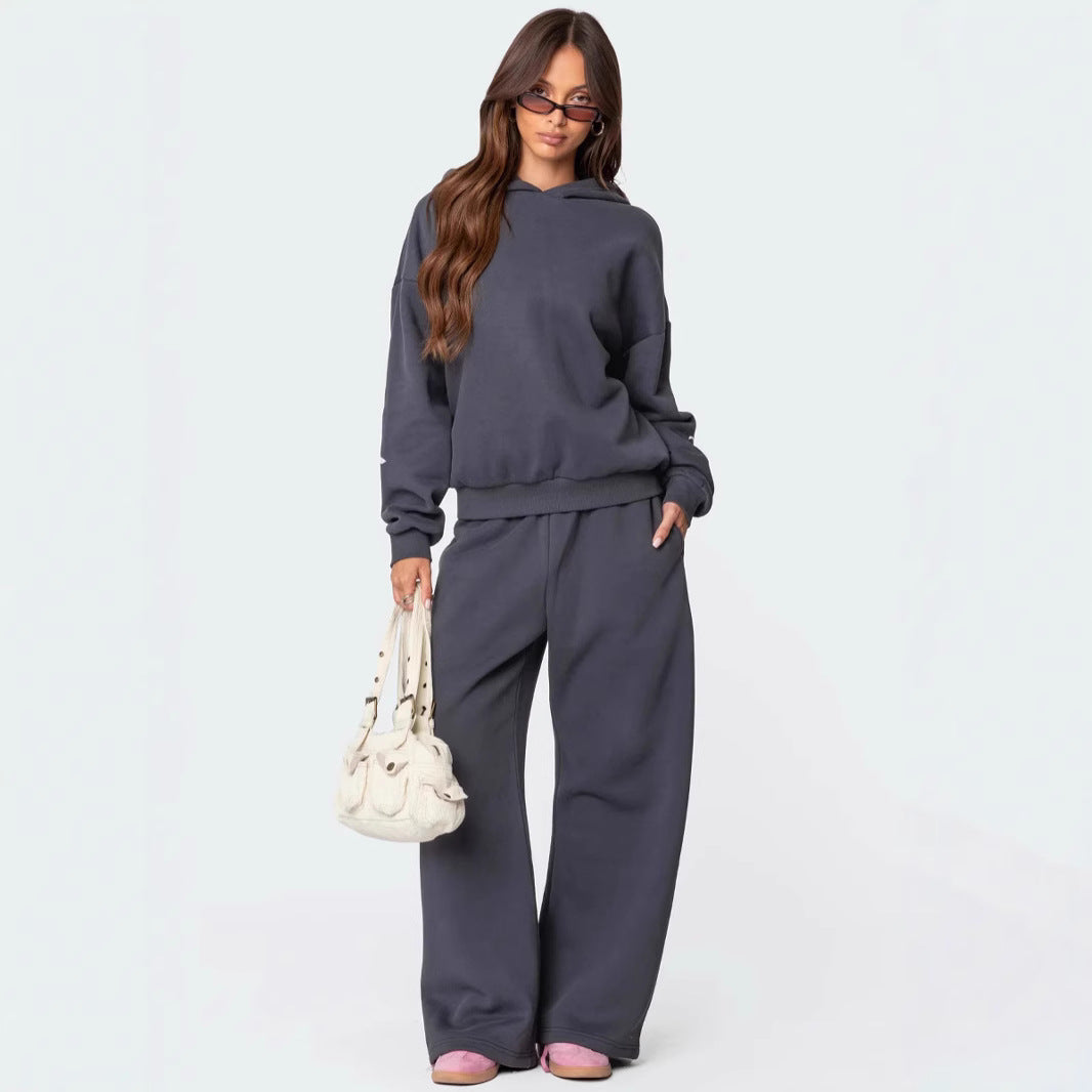 👕✨ SALE 22% – Women's Hooded Sweatshirt & Pants Set with Bow Detail
