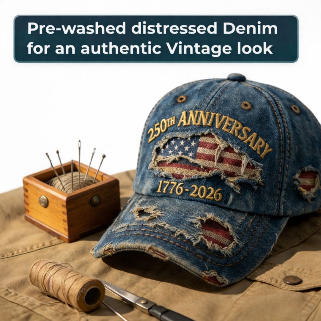 🔥 40% Off Today 🔥 US 250th Anniversary Denim Hat — Celebrate 1776–2026