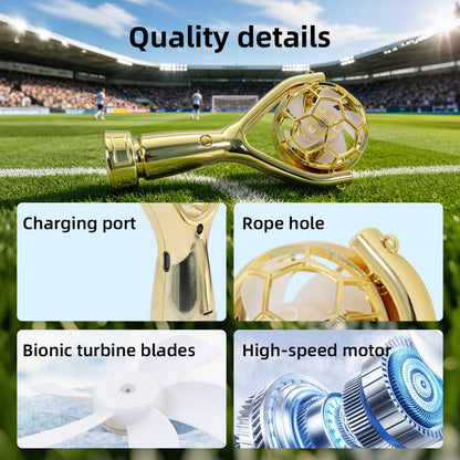 Battery 💨✨ Golden Cup Portable Cooling Fan – Compact Design & Strong Wind | SAVE 30%