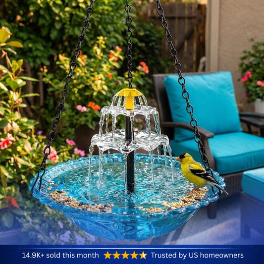 ✨Special Offer Today Only! 🐦 Solar Cascade Hanging Bird Bath Fountain