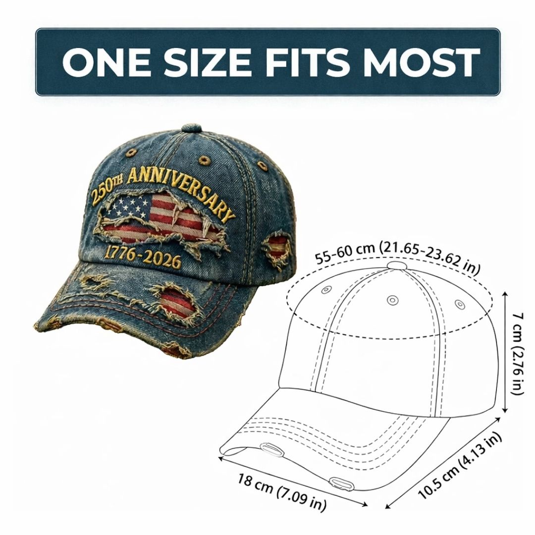 🔥 40% Off Today 🔥 US 250th Anniversary Denim Hat — Celebrate 1776–2026