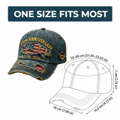 🔥 40% Off Today 🔥 US 250th Anniversary Denim Hat — Celebrate 1776–2026