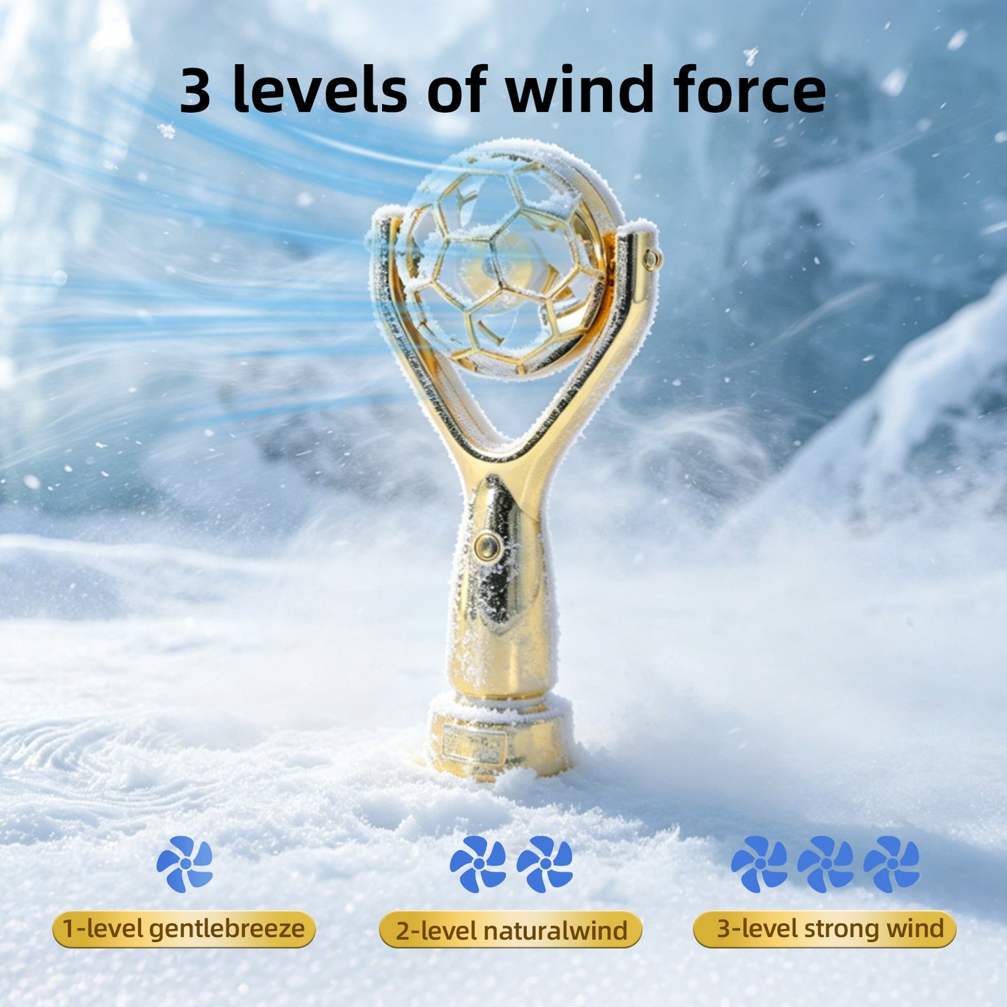 Battery 💨✨ Golden Cup Portable Cooling Fan – Compact Design & Strong Wind | SAVE 30%