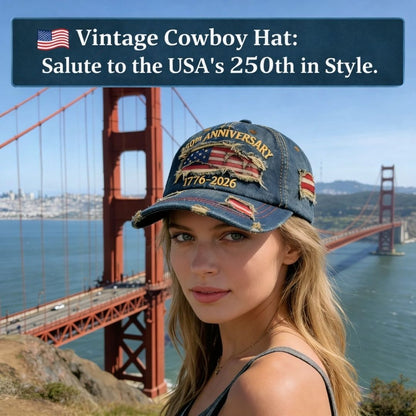 🔥 40% Off Today 🔥 US 250th Anniversary Denim Hat — Celebrate 1776–2026