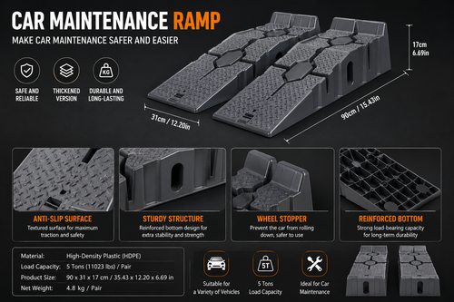 OFF 🛠️🚙 40% OFF Car Maintenance Ramp Set – Durable Plastic Lift Ramps for Cars & SUVs