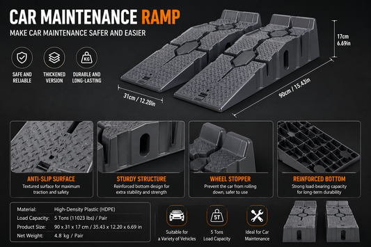 OFF 🛠️🚙 40% OFF Car Maintenance Ramp Set – Durable Plastic Lift Ramps for Cars & SUVs