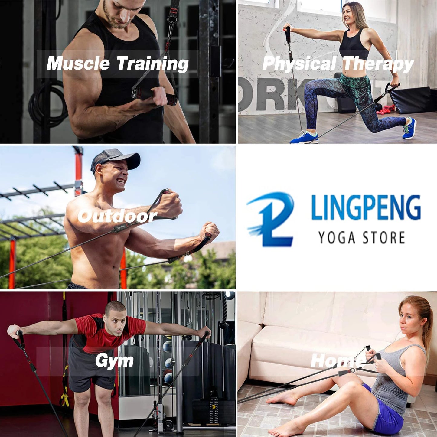✨💪 Resistance Strap with Handles – Home Gym Equipment for Strength & Flexibility | 32% OFF