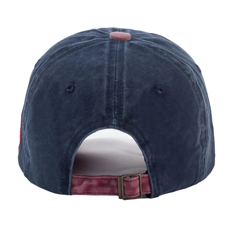 🍁🧢 Unisex Washed Cotton Vintage Canada Baseball Cap – Big Maple Leaf Embroidery Hat