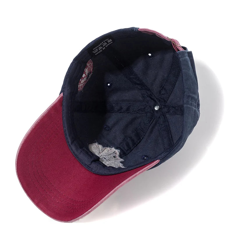 🍁🧢 Unisex Washed Cotton Vintage Canada Baseball Cap – Big Maple Leaf Embroidery Hat