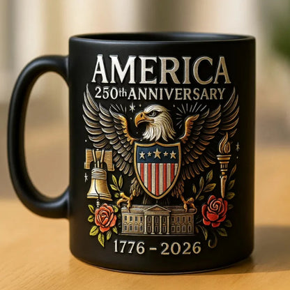 💥30% Off Today Only!💥 250th Anniversary Mug with Flag and Eagle Design