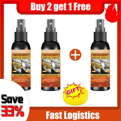 🚗✨ Car Headlight Restoration Kit – Scratch Remover & Oxidation Cleaner Polish for Clear Headlamps