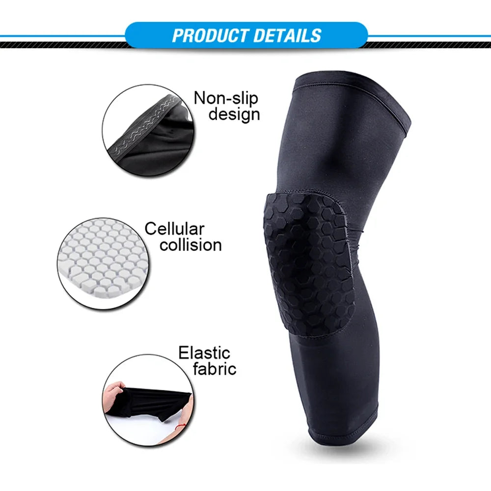 🏀⚡ 46% OFF Honeycomb Knee Guards – Shock Absorption & Joint Protection for Training and Competition