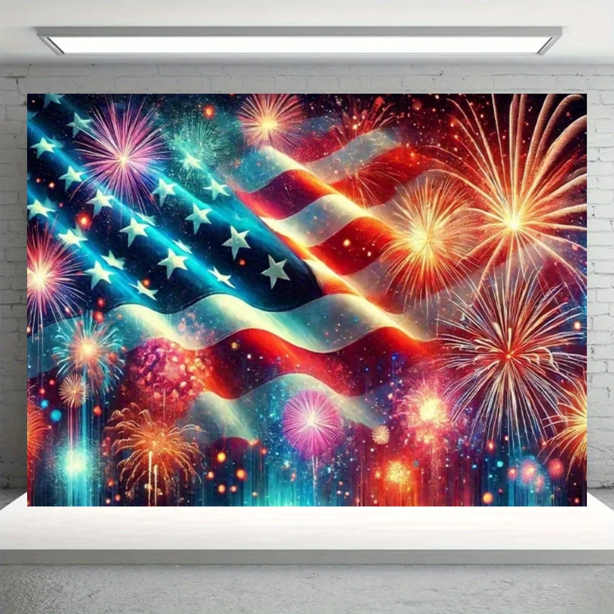 Independence Day Party Theme Background Eagle Balloon July 4th Celebration Decoration Banner USA Flag Backdrop Photo Props Gifts