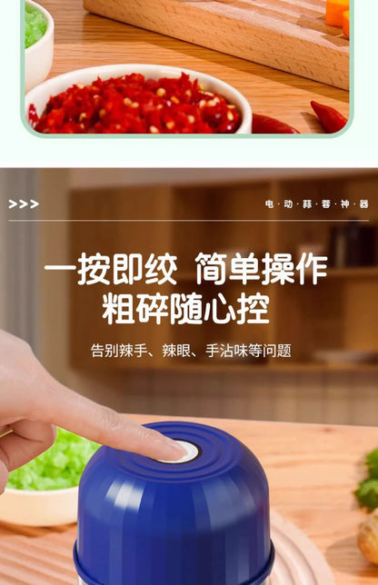 Electric Garlic Chopper Rechargeable Food Processor Portable Mini Food Processor For Garlic, Ginger, Chilli, Vegetable