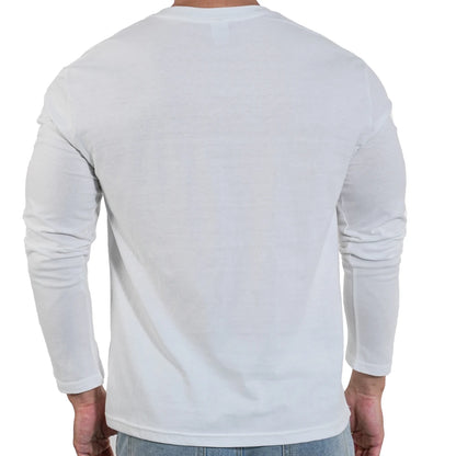 🔥👕 Men’s Heavyweight Long Sleeve T-Shirt – Breathable Cotton Casual Loose Fit Top