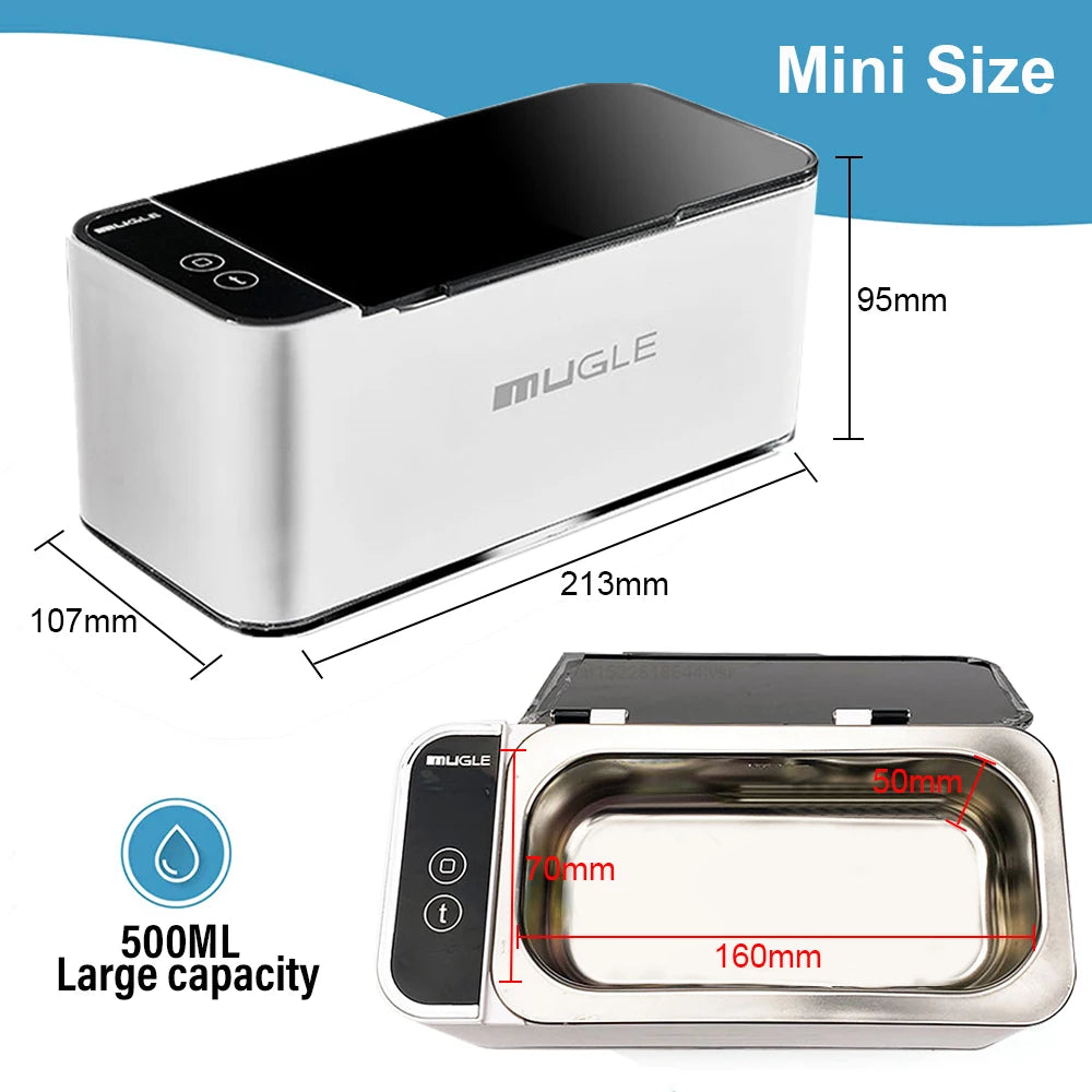 🔥19% OFF🧼 Ultrasonic Cleaner Machine – High Frequency Cleaner for Glasses, Jewelry & Tools