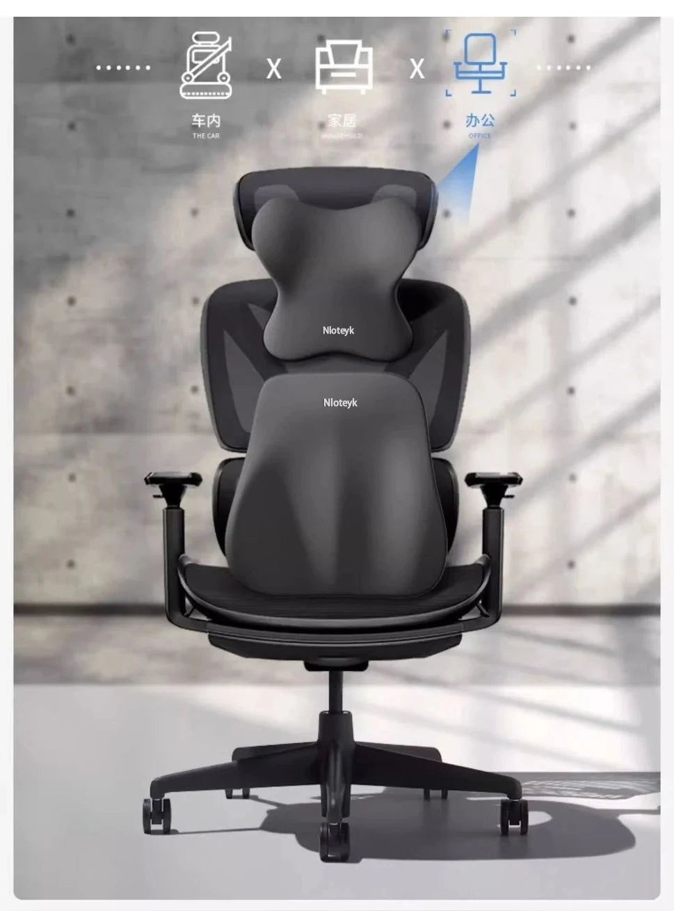 🔥33% OFF Memory Foam Car Neck & Lumbar Support Pillow – Comfortable Driving Cushion