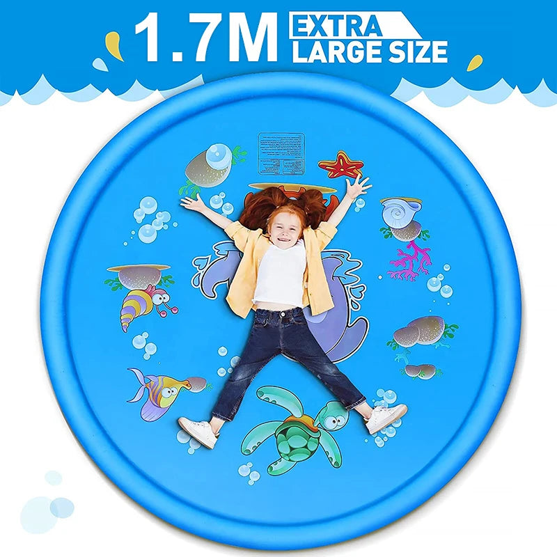 💥 LAST DAY 40% OFF 💦 170CM Kids Splash Pad – Inflatable Water Play Mat 🌈