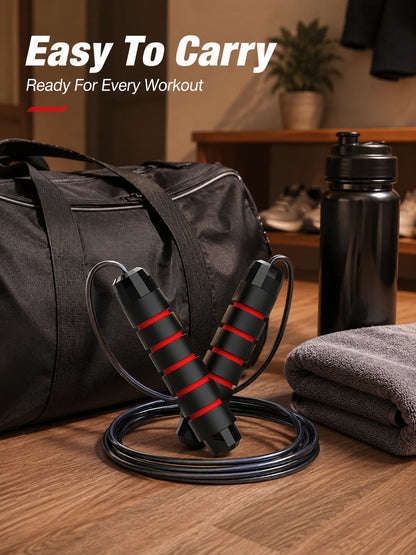 🏃‍♂️💪 Steel wire speed jump rope designed to improve endurance, coordination, and cardiovascular fitness