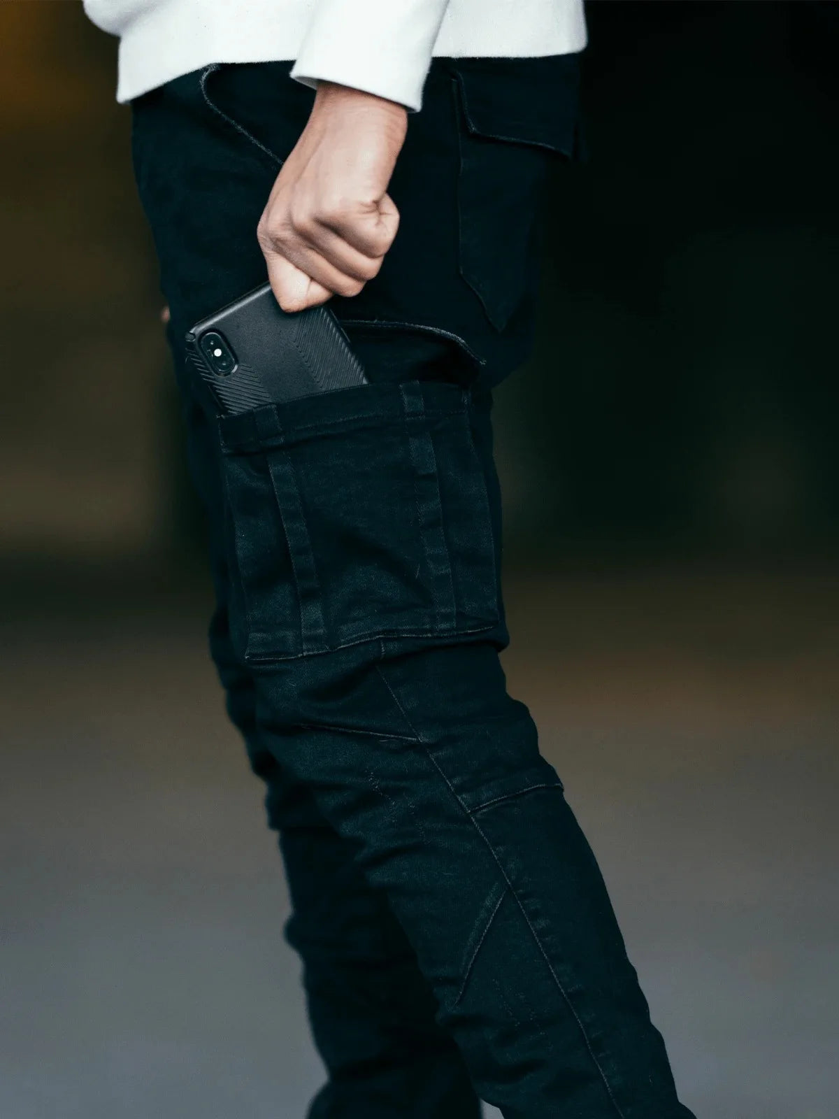👖🔥 New Men’s Cargo Jeans – Multi Pocket Washed Denim Casual Pants for Daily Wear