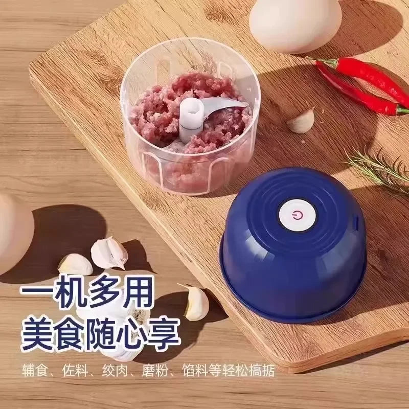 Electric Garlic Chopper Rechargeable Food Processor Portable Mini Food Processor For Garlic, Ginger, Chilli, Vegetable