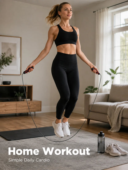 🏃‍♂️💪 Steel wire speed jump rope designed to improve endurance, coordination, and cardiovascular fitness