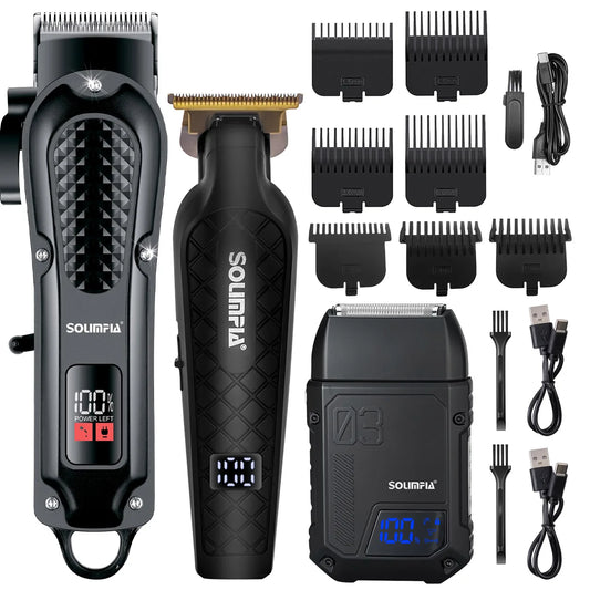 🚀✂️ 50% OFF Men’s Hair Clipper Set – Professional Cordless Trimmer for Home & Barber Use