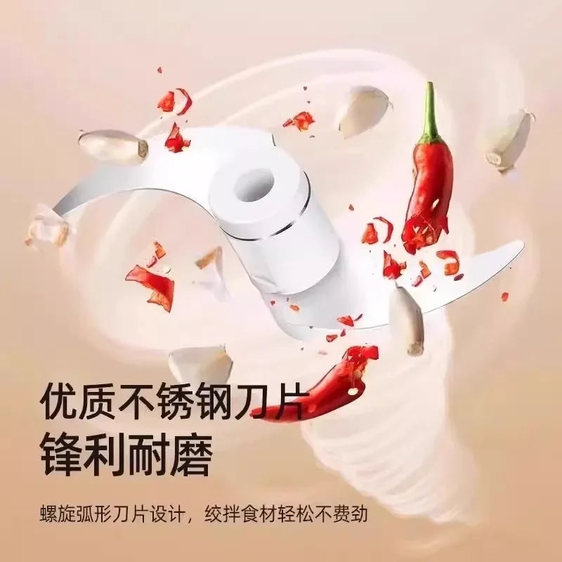 Electric Garlic Chopper Rechargeable Food Processor Portable Mini Food Processor For Garlic, Ginger, Chilli, Vegetable