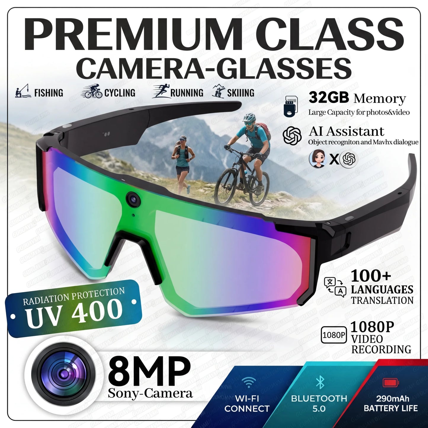 🤖👓 2026 New AI Smart Glasses with 800W Camera, HD Video Recording & Bluetooth Features | 35% OFF