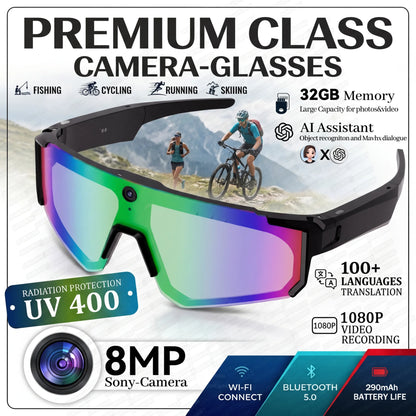 🤖👓 2026 New AI Smart Glasses with 800W Camera, HD Video Recording & Bluetooth Features | 35% OFF