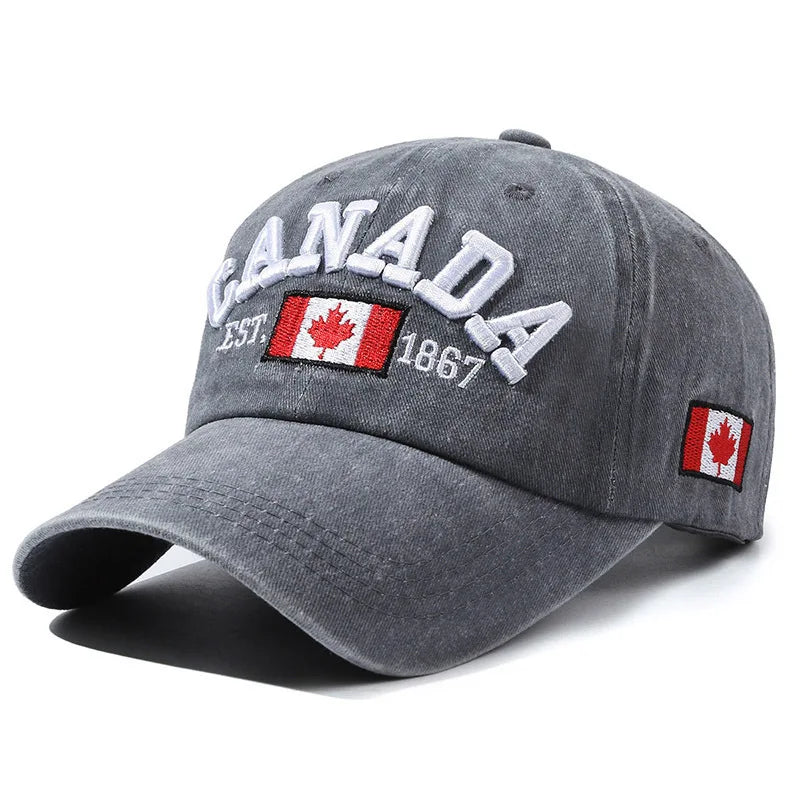 🔥33% OFF CANADA Embroidered Baseball Cap – Adjustable Casual Outdoor Sun Protection Hat