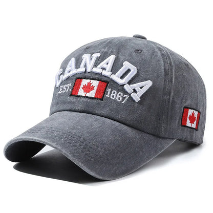 🔥33% OFF CANADA Embroidered Baseball Cap – Adjustable Casual Outdoor Sun Protection Hat