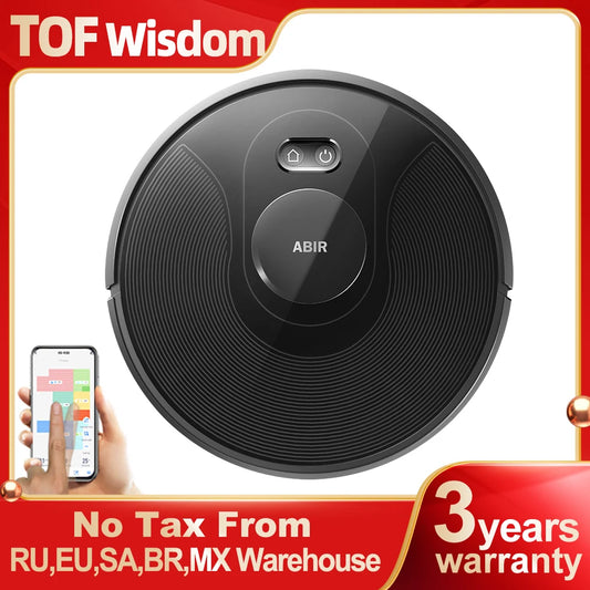 🤖🔥 33% OFF ABIR X8 Robot Vacuum Cleaner – Smart Laser Navigation Vacuum & Mop for Home Cleaning