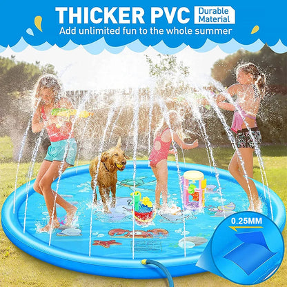 💥 LAST DAY 40% OFF 💦 170CM Kids Splash Pad – Inflatable Water Play Mat 🌈