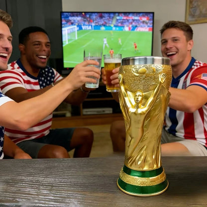 🏆⚽ A glass of beer for football fans - the 2026 championship trophy.