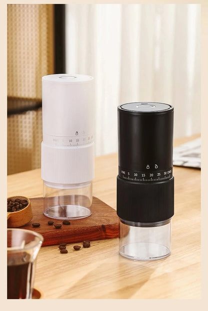 ☕⚡ Portable Electric & Manual Coffee Bean Grinder – 30 Gear Adjustable Rechargeable Coffee Grinder
