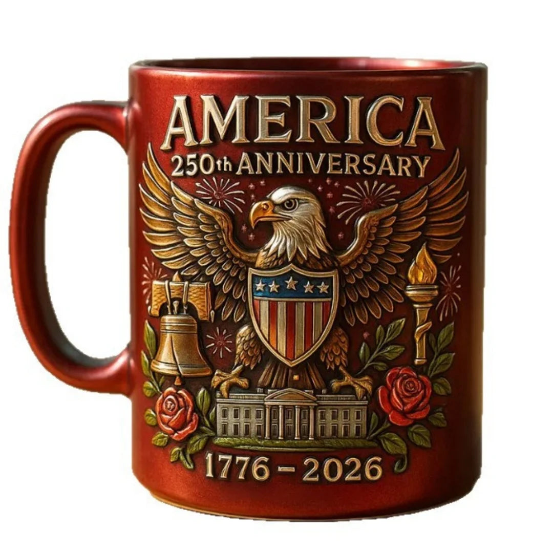 💥30% Off Today Only!💥 250th Anniversary Mug with Flag and Eagle Design