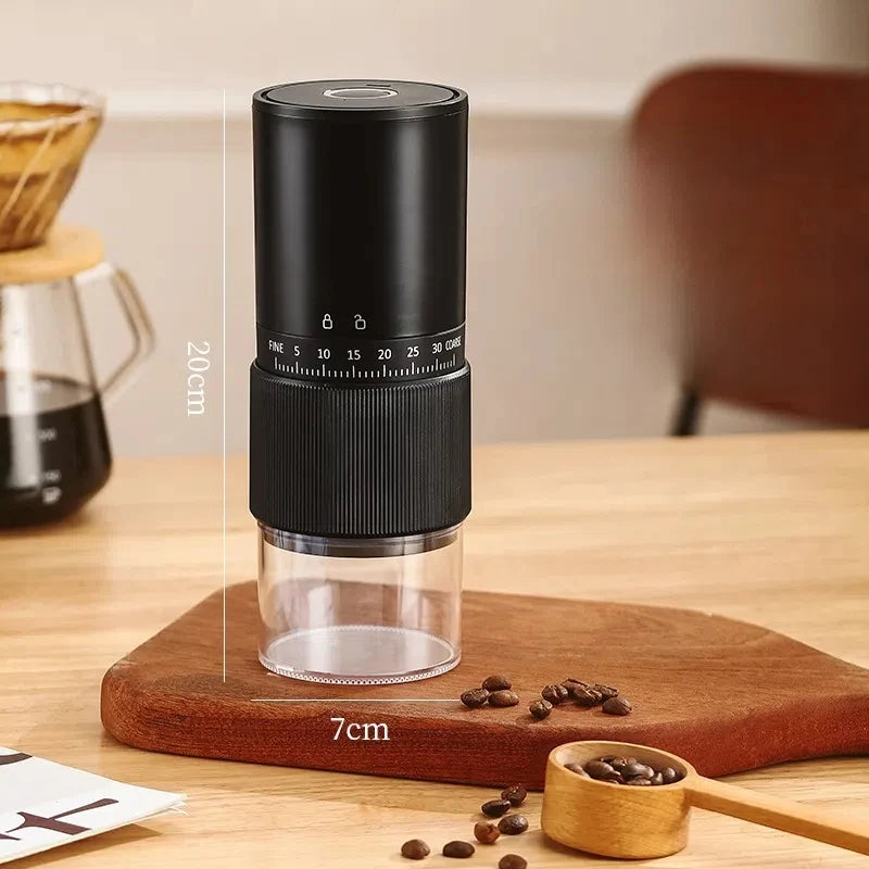 ☕⚡ Portable Electric & Manual Coffee Bean Grinder – 30 Gear Adjustable Rechargeable Coffee Grinder