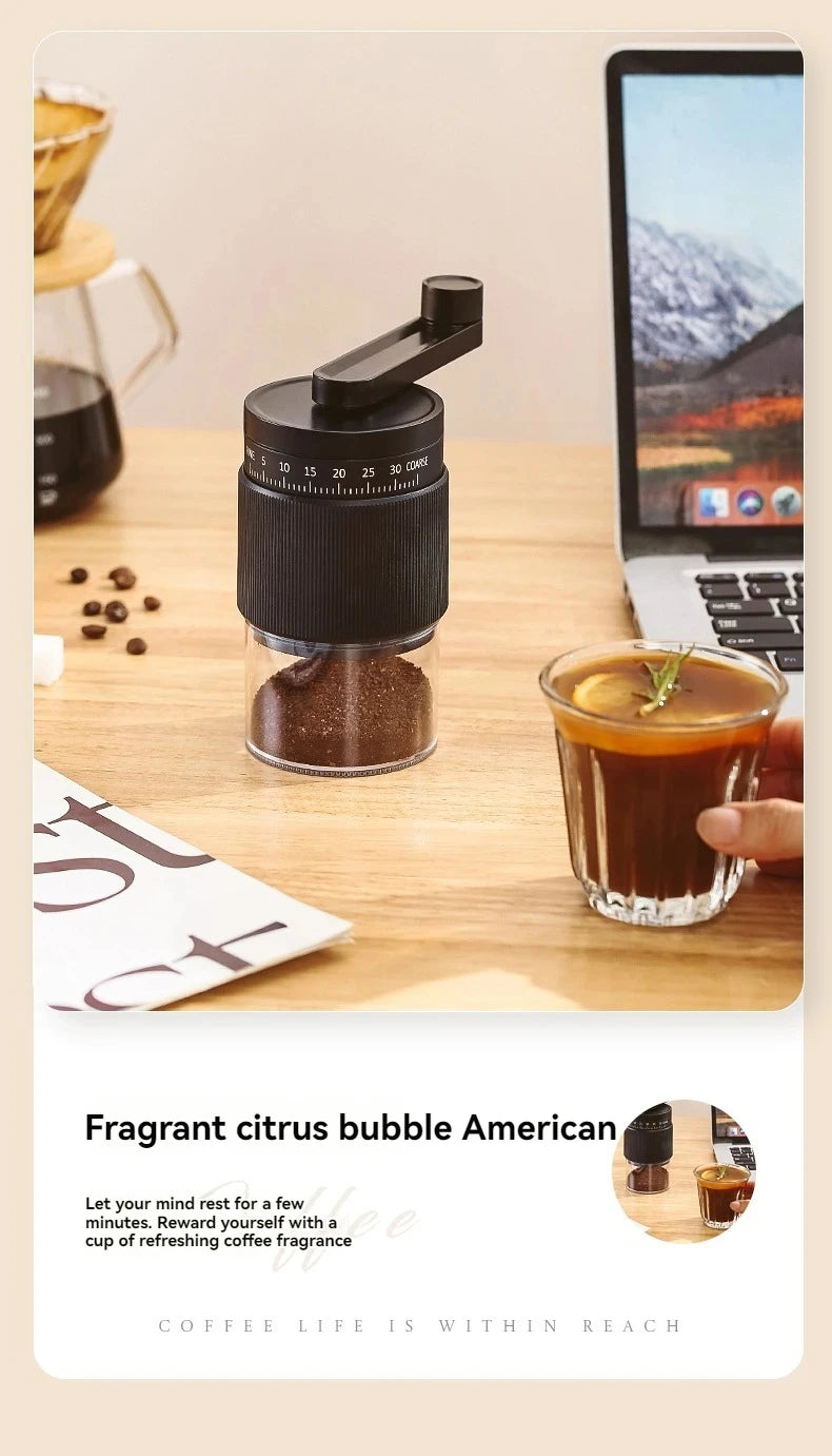 ☕⚡ Portable Electric & Manual Coffee Bean Grinder – 30 Gear Adjustable Rechargeable Coffee Grinder