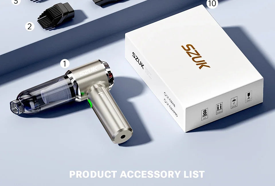 🔥20% OFF🚗 SZUK Wireless Car Vacuum Cleaner – Powerful Handheld Cordless Vacuum with Strong Suction