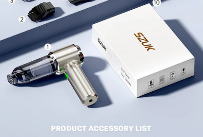 🔥20% OFF🚗 SZUK Wireless Car Vacuum Cleaner – Powerful Handheld Cordless Vacuum with Strong Suction