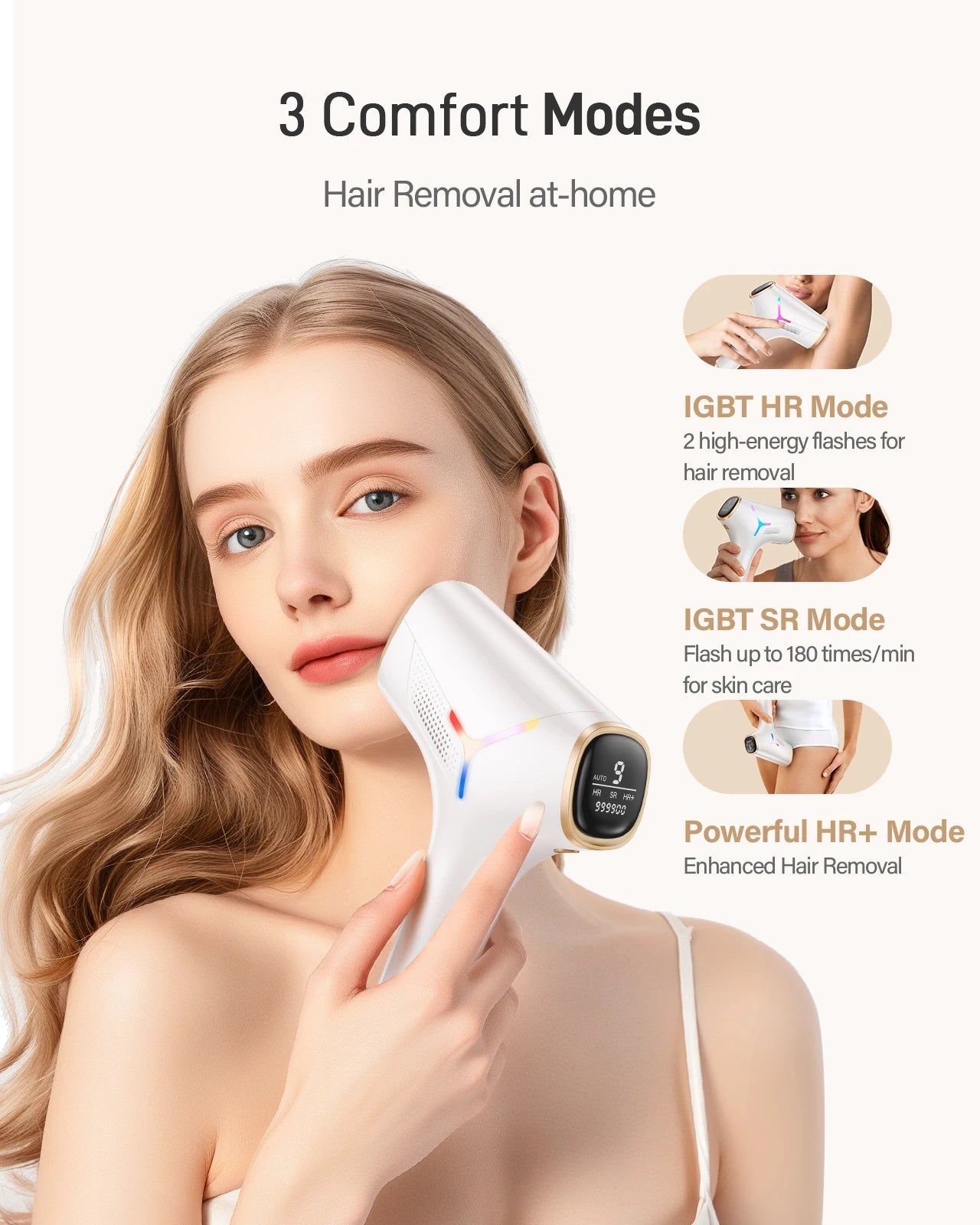 ✨💖 990000 Flashes IPL Laser Hair Removal Device – Painless Permanent Hair Remover for Women & Men